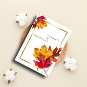 Elegante gouden Lijst & rustieke herfst Charm brui Kaart