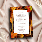 Elegante gouden Lijst & rustieke herfst Charm brui Kaart