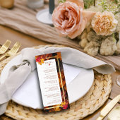 Elegante gouden Lijst & rustieke herfst Charm brui Menu