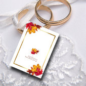 Elegante gouden Lijst & rustieke herfst Charm brui RSVP Kaartje