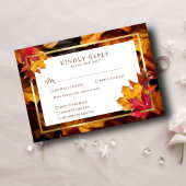 Elegante gouden Lijst & rustieke herfst Charm brui RSVP Kaartje