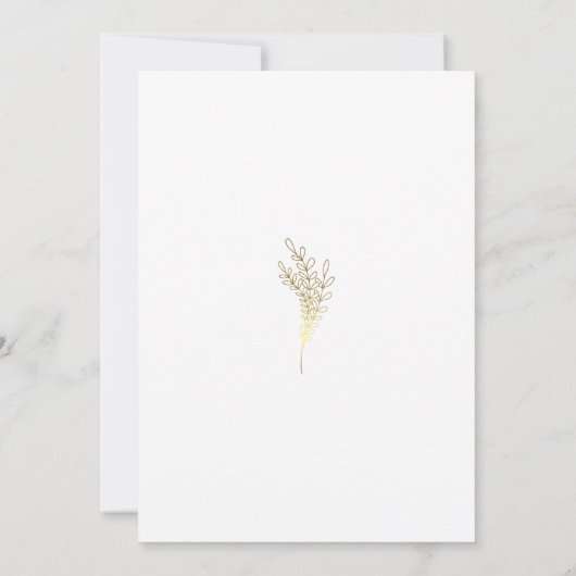 Elegante gouden Lijst stoffige Roos foto bruiloft Save The Date (Achterkant)