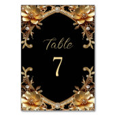 Elegante gouden lijst tafelnummer (Achterkant)