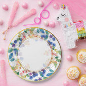 Elegante gouden Lijsten Waterverf bessen Papieren Bordje (Feest)