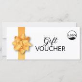 Elegante gouden lint cadeaubon (Voorkant)