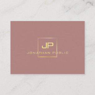 Elegante gouden look Monogram Professioneel Modern Visitekaartje