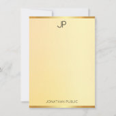 Elegante gouden look Sjabloon Modern Monogram Eenv (Voorkant)