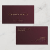 Elegante gouden look tekst Premium Thick Luxury Visitekaartje (Voorkant / Achterkant)