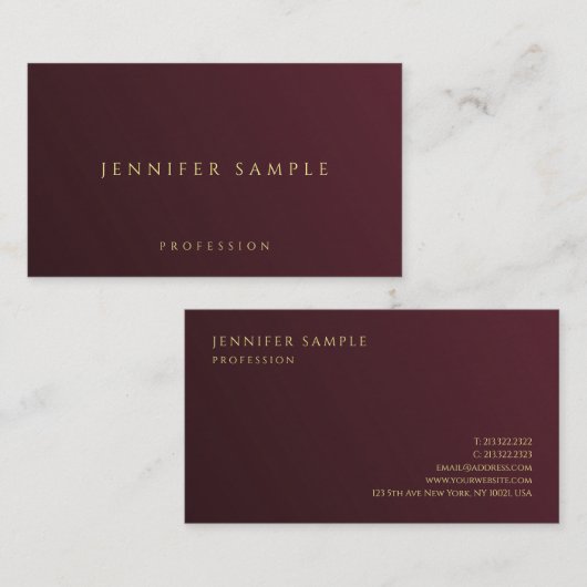 Elegante gouden look tekst Premium Thick Luxury Visitekaartje (Voorkant / Achterkant)