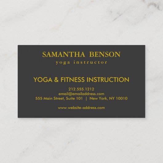 Elegante gouden Lotus Logo Elegante zwarte bloemen Visitekaartje (Achterkant)