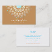 Elegante gouden Lotus Tan Visitekaartje (Voorkant / Achterkant)