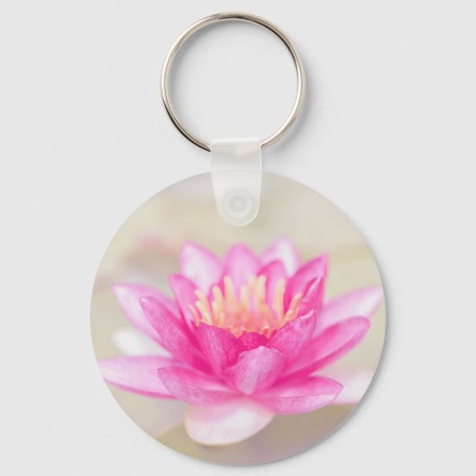 Elegante Gouden Lotus, Yoga  Sleutelhanger (Voorkant)