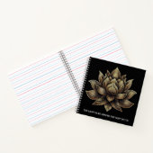Elegante gouden lotusbloem Het licht in mij... Notitieboek (Binnen)