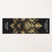 Elegante gouden lotusbloem Het licht in mij... Yogamat (Voorkant (horizontaal))