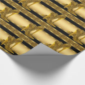 Elegante Gouden Luipaard Hoge Hak Schoenen Dier 2 Cadeaupapier (Hoek)