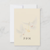 Elegante gouden luxe formele bruiloft RSVP kaartje (Achterkant)