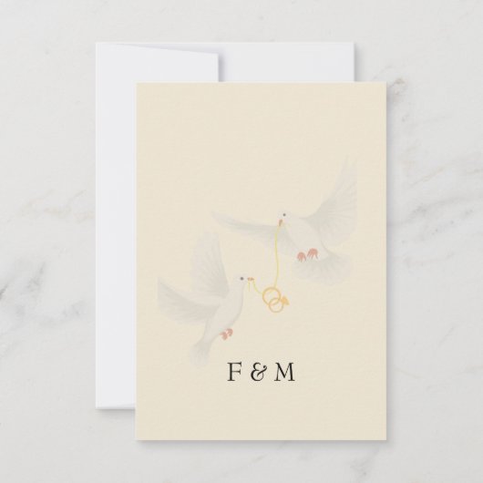 Elegante gouden luxe formele bruiloft RSVP kaartje (Achterkant)