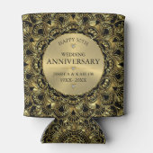 Elegante gouden mandala 50ste gouden trouwdag blikjeskoeler (Achterkant)