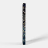 Elegante Gouden Mandala Blauwe Melkweg iPhone Hoesje (Rechterkant)
