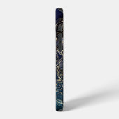 Elegante Gouden Mandala Blauwe Melkweg iPhone Hoesje (Linkerkant)