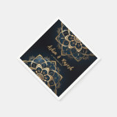 Elegante gouden mandala bruiloft servetten (Hoek)