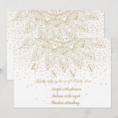 Elegante Gouden Mandala Confetti Ontwerp Kaart (Voorkant / Achterkant)