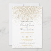 Elegante Gouden Mandala Confetti Ontwerp Kaart (Voorkant)