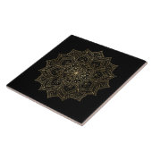 Elegante gouden mandala decor tegeltje (Zijkant)