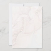 Elegante Gouden Marmer Crème Jongen of Meisje Aqiq Kaart (Achterkant)