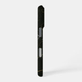 Elegante Gouden Marmer op Black Effect Custom Name iPhone Hoesje (Rechterkant)