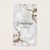 Elegante gouden marmeren kleding Hang Label prijsl Visitekaartje (Voorkant)