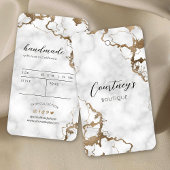 Elegante gouden marmeren kleding Hang Label prijsl Visitekaartje