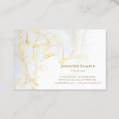 Elegante gouden marmeren Sjabloon Golden Modern Tr Visitekaartje (Achterkant)