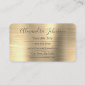 Elegante Gouden Massagetherapeut Visitekaartje (Achterkant)