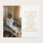 Elegante gouden Memorial Fotomap Gebed Kaart (Binnenkant ongevouwen)