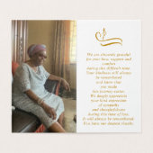 Elegante gouden Memorial Fotomap Gebed Kaart (Binnenkant ongevouwen)