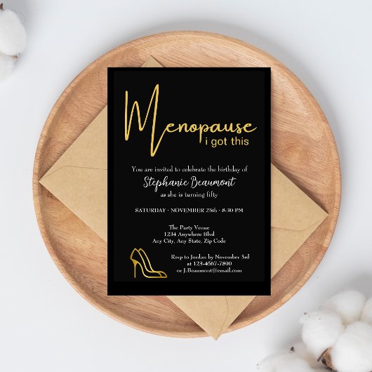 Elegante gouden menopauze Ik heb deze 50e verjaard Kaart