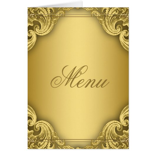 Elegante gouden menukaarten (Voorkant)