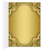 Elegante gouden menukaarten (Binnen (Rechts))