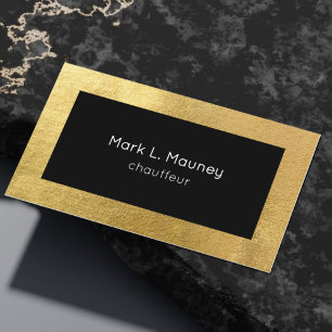 Elegante Gouden Metaal Chauffeur Bestuurder Profes Visitekaartje