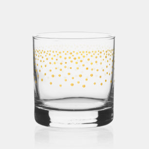 Elegante gouden metalen uitstraling confetti drink whisky glas
