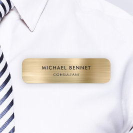 Elegante Gouden Metallic Zakelijke Benaming Naamplaatje