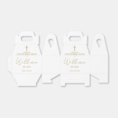 Elegante gouden minimalistische bevestiging bedankdoosjes (Uitgevouwen)