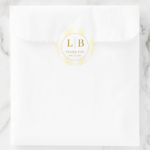 Elegante Gouden Minimalistische Cirkel Ronde Sticker