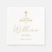 Elegante Gouden Minimalistische Doop Christening