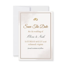 Elegante Gouden Minimalistische 'Save the Date'-ka