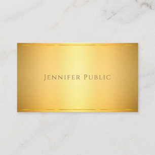 Elegante Gouden Modern Design Verfijnd Sjabloon Visitekaartje