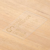 Elegante gouden moderne bruiloft save the date acryl uitnodigingen (Laagn)