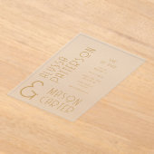 Elegante gouden moderne bruiloft save the date acryl uitnodigingen (Laagn)