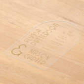 Elegante gouden moderne bruiloft save the date acryl uitnodigingen (Laagn)